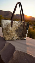 Bolsa Tote de pelo de res