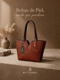 Bolsa de piel con textura