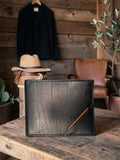 Cartera de piel de cabra negra