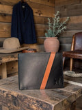 Cartera bicolor en piel de cabra