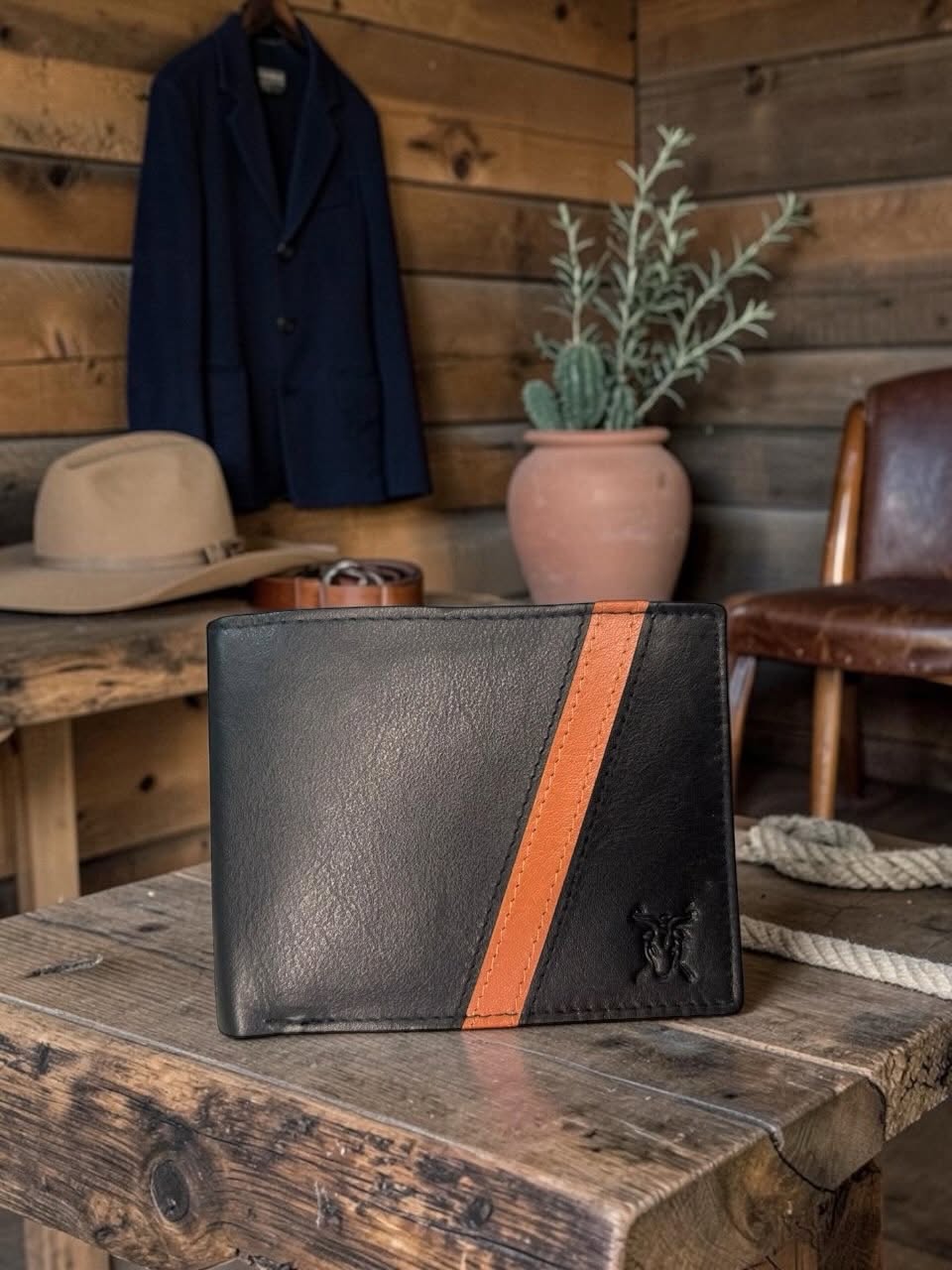 Cartera bicolor en piel de cabra