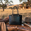 Bolsa de piel de res con textura